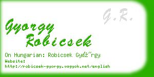 gyorgy robicsek business card